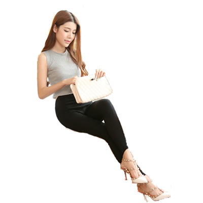 黑色打底裤女秋外穿春夏薄款显瘦高腰糖果色铅笔小脚裤女九分裤