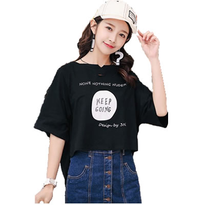 短袖T恤女2018新款夏季宽松学生显瘦大码学生上衣半袖