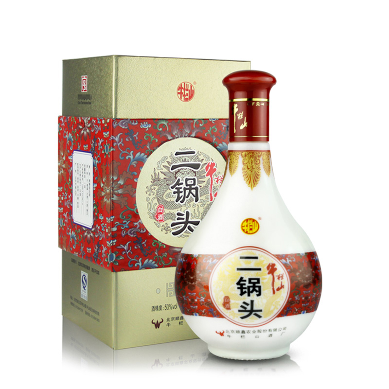 牛栏山 二锅头 红花瓷 50度 清香型白酒 500ml 单瓶