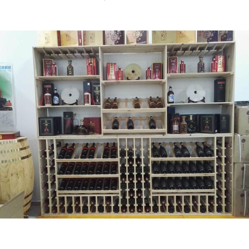 创意 红酒展示架 实木红酒架 葡萄酒架 酒窖酒庄木质酒架带挂杯架