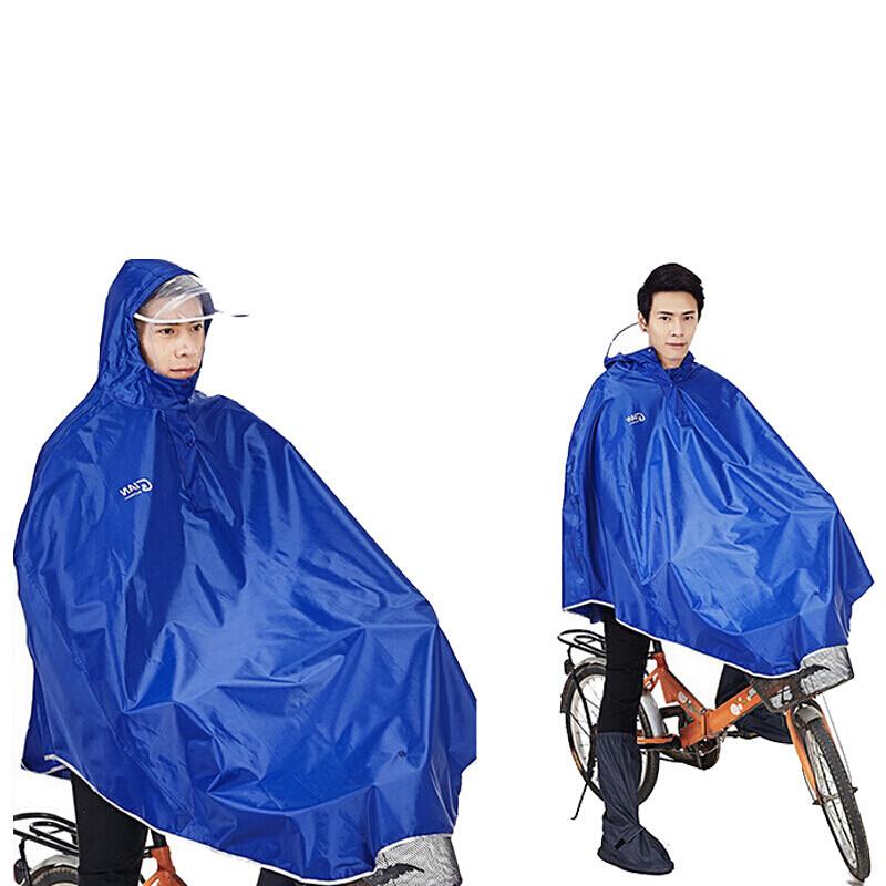 电动车自行车单人时尚透明帽檐加大加厚男女雨衣雨披