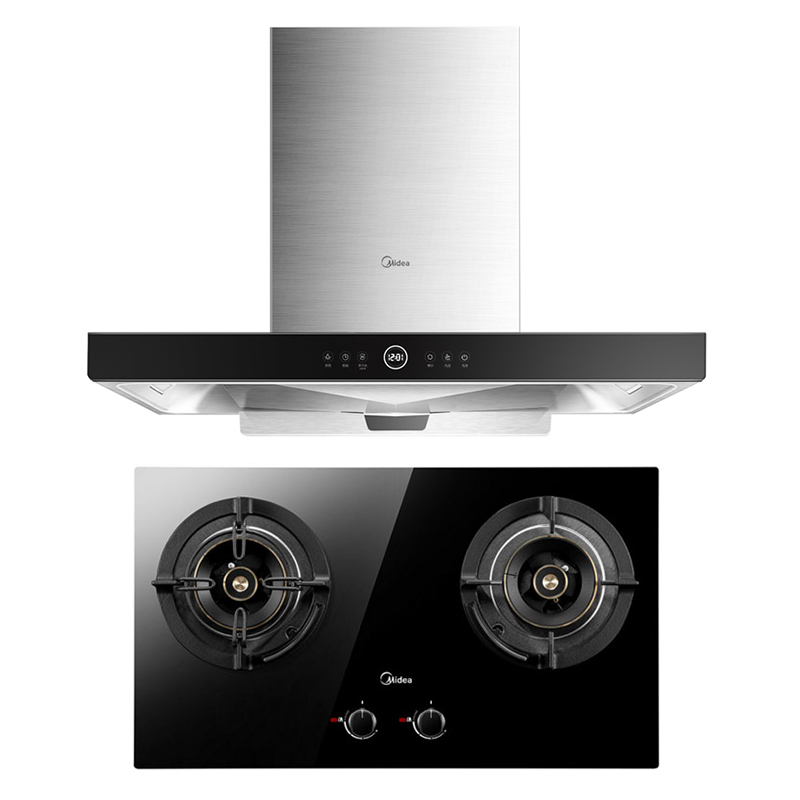 美的（Midea）TT9032-SR+MQ7230-G 欧式大吸力 不锈钢智能清洗 烟灶套餐