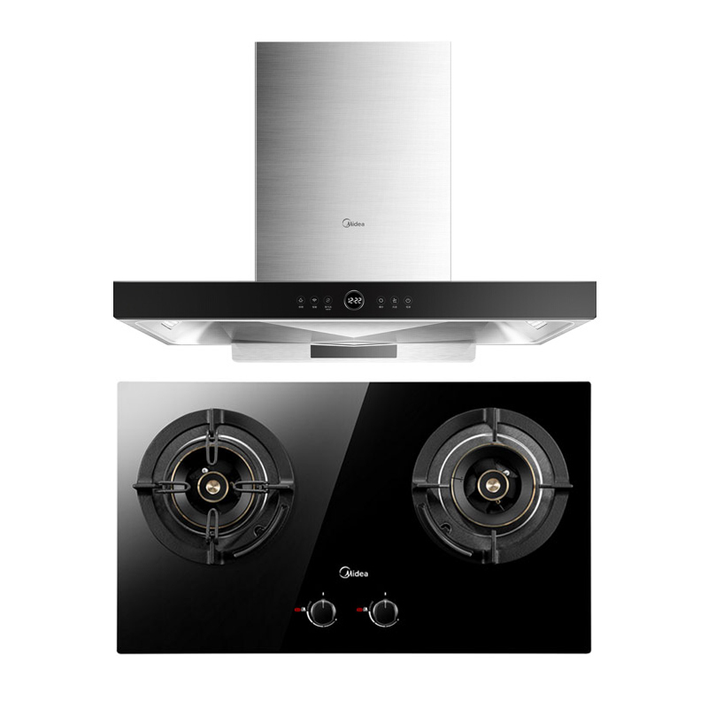 美的（Midea） TT9056-GR+MQ7230-G 大吸力蒸汽洗 烟灶套装
