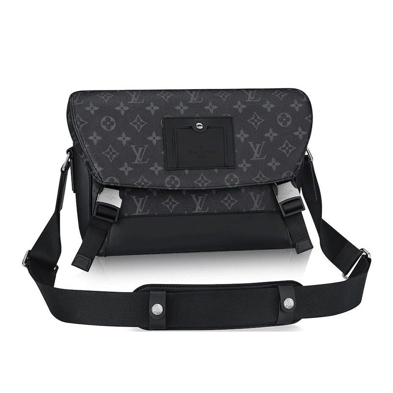 louis vuitton lv路易威登男包新款欧美时尚帆布包盖式字母男士单肩包