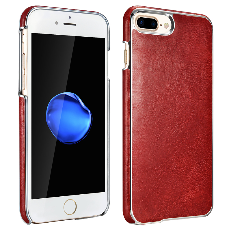 苹果8/7手机壳真皮iphone7手机保护套 适用于苹果7/7plus iphone7plus 5.5寸贵族红