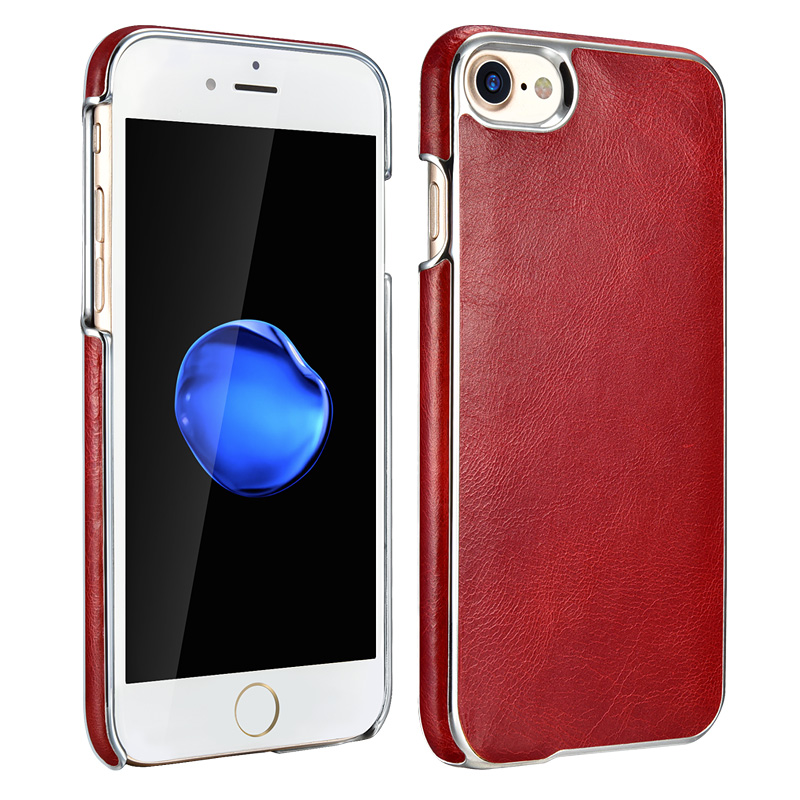 苹果8/7手机壳真皮iphone7手机保护套 适用于苹果7/7plus iphone7 4.7贵族红