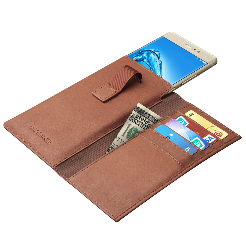 HUAWEI/华为手机保护壳/保护套 防摔 钱包款 可放卡 适用于华为麦芒5 钱包款 -棕色