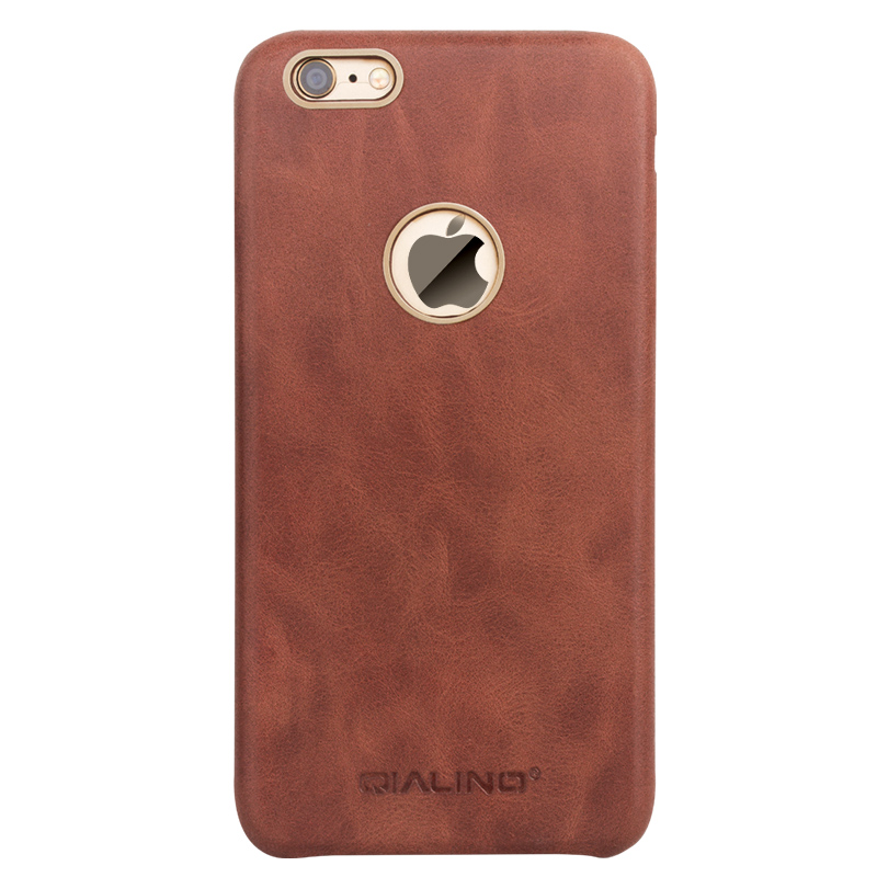 手机保护壳 进口真皮手机套 适用于苹果iPhone6 4.7/5.5英寸/plus 小牛皮咖啡色-4.7寸