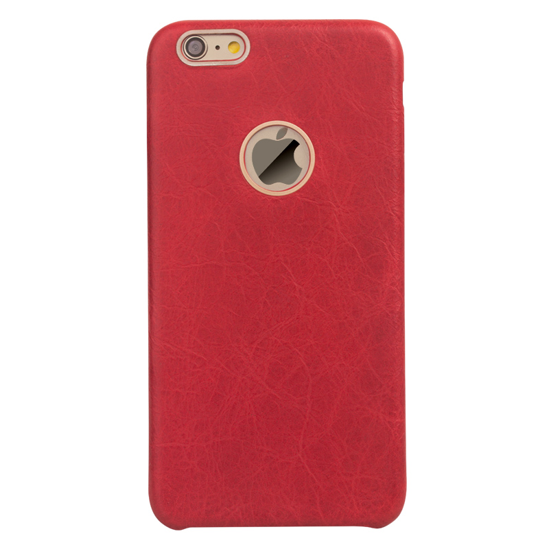 手机保护壳 进口真皮手机套 适用于苹果iPhone6 4.7/5.5英寸/plus 小牛皮红色-4.7寸