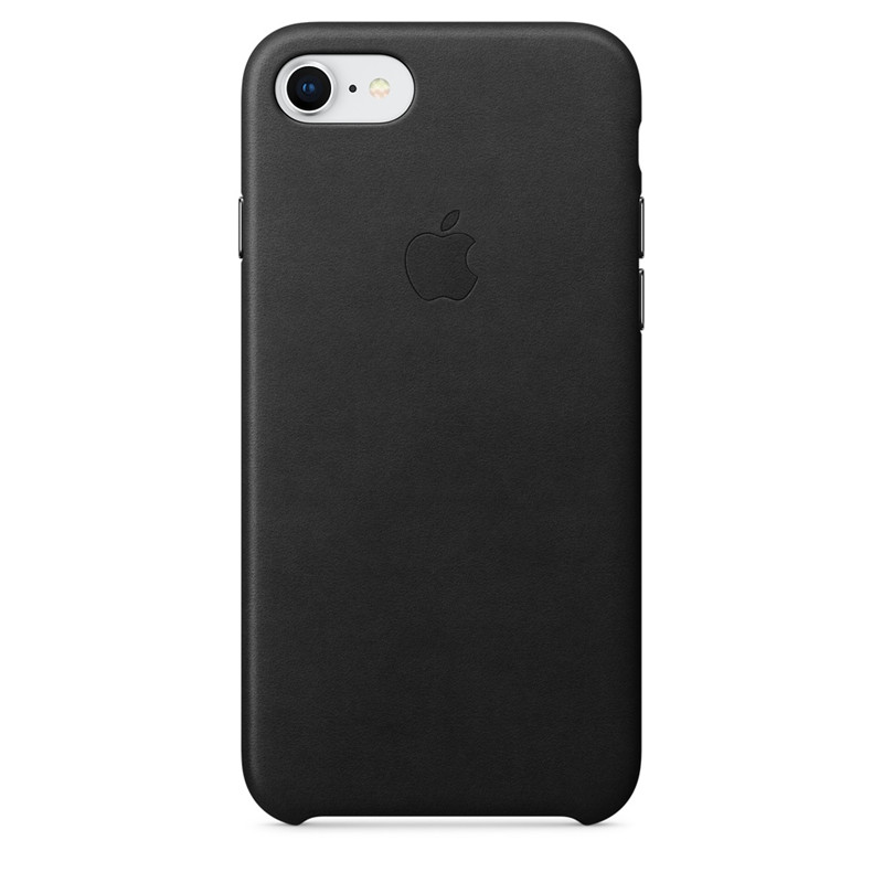 HIGE/苹果X原装正品真皮革套iPhone7全包边防摔防滑商务加绒软壳 适用于iPhone8/7 保护壳 - 黑色