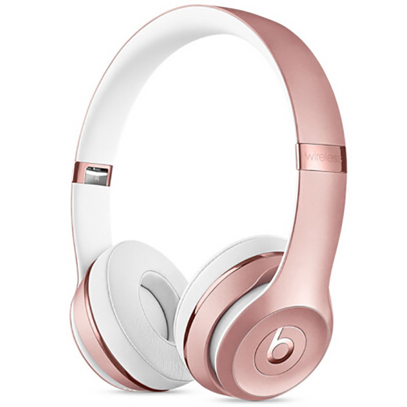Beats Solo3 Wireless头戴式无线蓝牙耳机 舒适软垫可自由调节适配 玫瑰金
