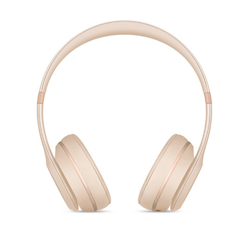 Beats Solo3 Wireless头戴式无线蓝牙耳机 舒适软垫可自由调节适配 哑光金