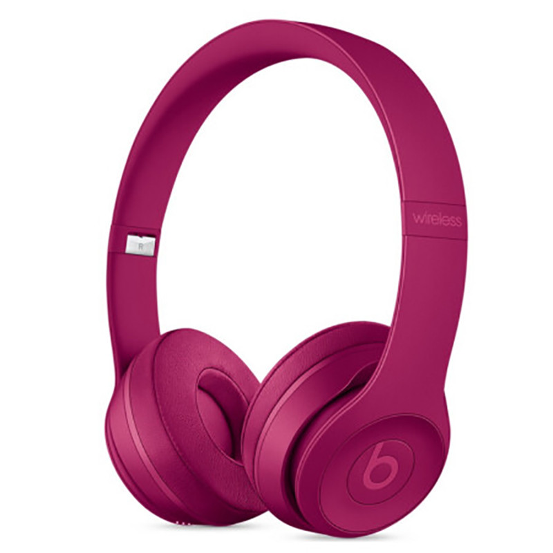 Beats Solo3 Wireless头戴式无线蓝牙耳机 舒适软垫可自由调节适配 深砖红