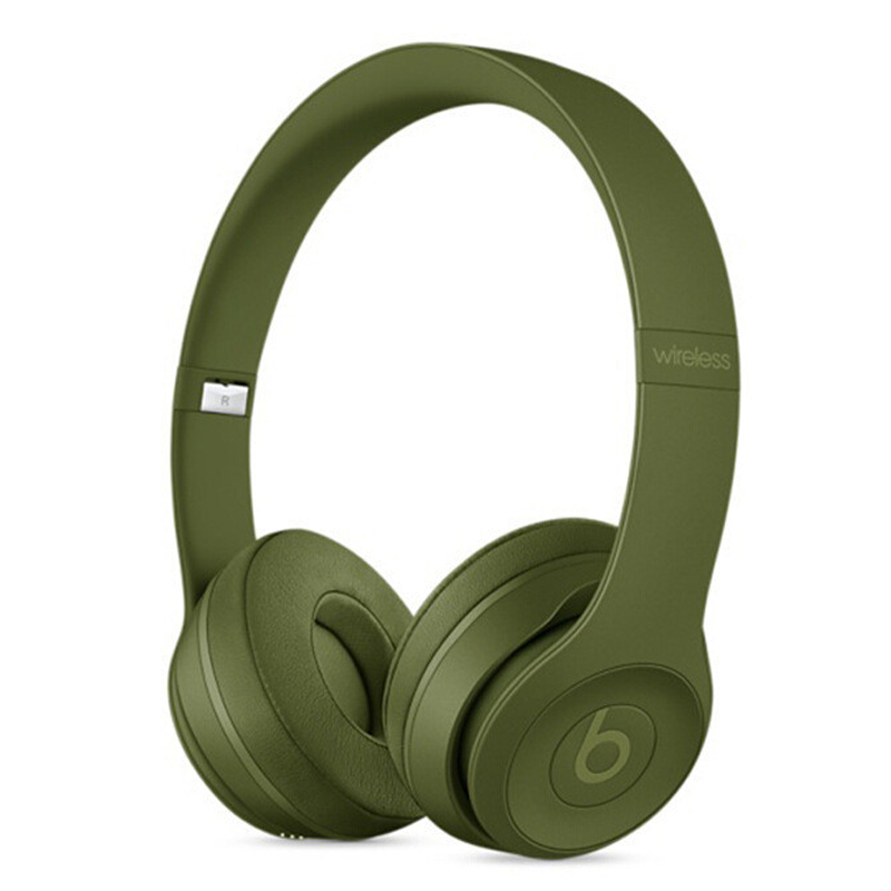 Beats Solo3 Wireless头戴式无线蓝牙耳机 舒适软垫可自由调节适配 草原绿