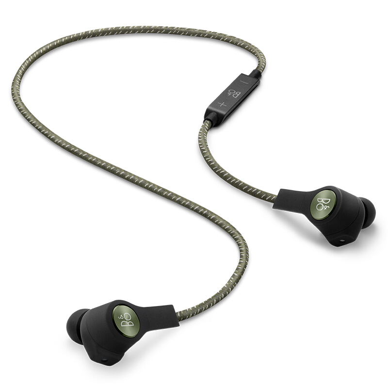 B&O PLAY H5 无线蓝牙磁吸断电入耳式音乐手机耳机 bo耳机 橄榄绿色