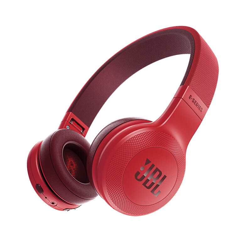 JBL E45BT 无线蓝牙耳机 可折叠便携头戴式 立体声音乐耳机 重低音HIFI通话耳 红色