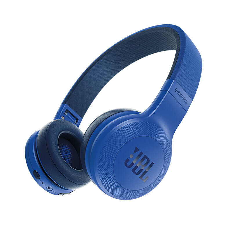 JBL E45BT 无线蓝牙耳机 可折叠便携头戴式 立体声音乐耳机 重低音HIFI通话耳 蓝色