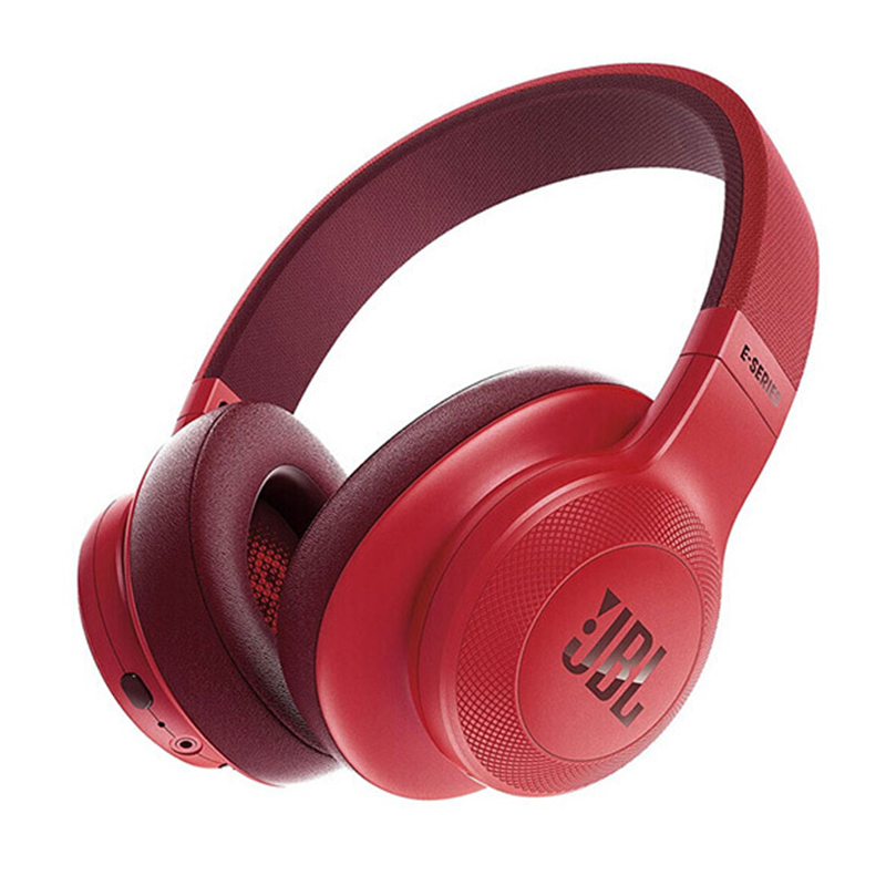 JBL E55BT 无线耳罩式耳机 可折叠便携头戴式蓝牙耳机 无线立体声音乐耳机 红色