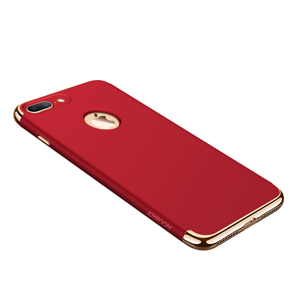 iPhone7手机壳电镀工艺与油漆感相结合保护套 苹果7三段式拼接设计手机壳 红色