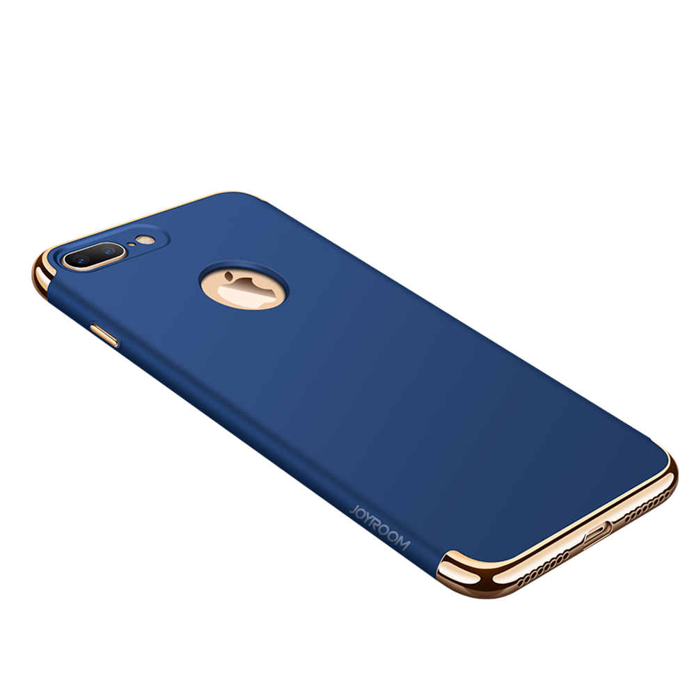 iPhone7手机壳电镀工艺与油漆感相结合保护套 苹果7三段式拼接设计手机壳 宝蓝色