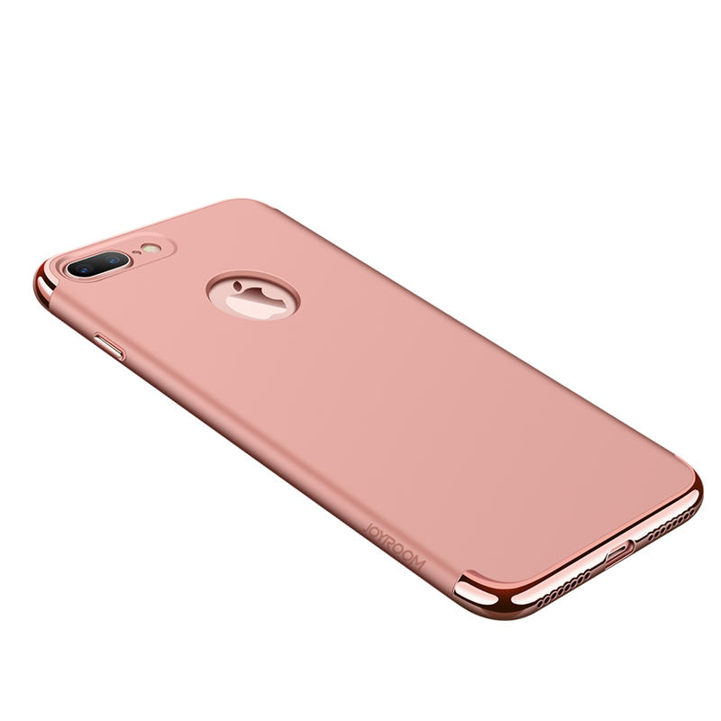 iPhone7手机壳电镀工艺与油漆感相结合保护套 苹果7三段式拼接设计手机壳 玫瑰金