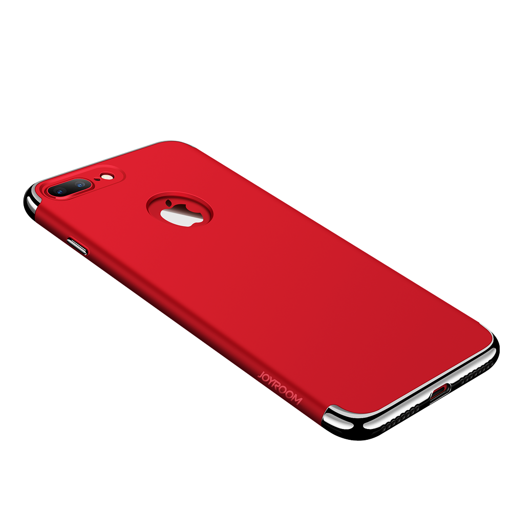 iPhone7手机壳电镀工艺与油漆感相结合保护套 苹果7三段式拼接设计手机壳 中国红