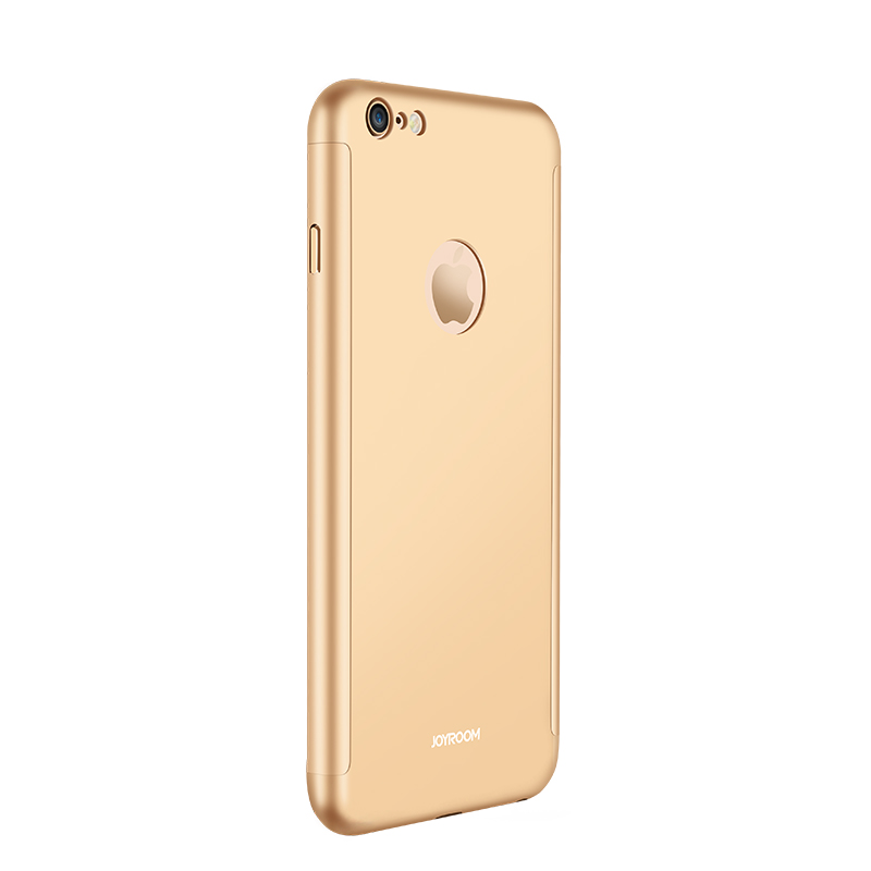iPhone6/6s手机壳360全面保护 防摔防撞保护套 舒适手感磨砂工艺 适用于苹果6/6s手机壳 金色