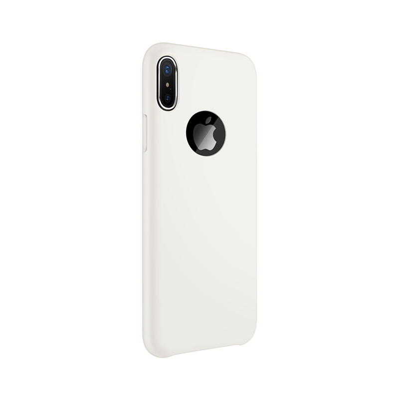 iPhoneX手机壳液态硅胶材质保护套 有效防止手机刮伤 跌落时能有效保护手机 适用于苹果x手机壳 白色