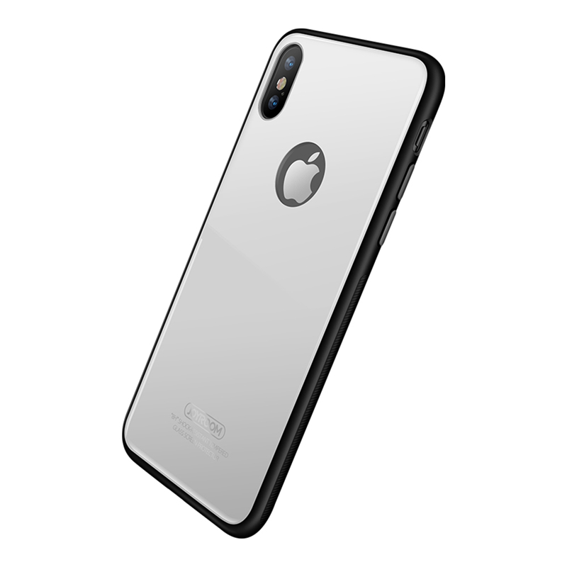 HIGE/iPhone x手机壳TPU防摔防撞保护套 防爆玻璃 侧边防滑设计 适用于iphone x手机壳 白色