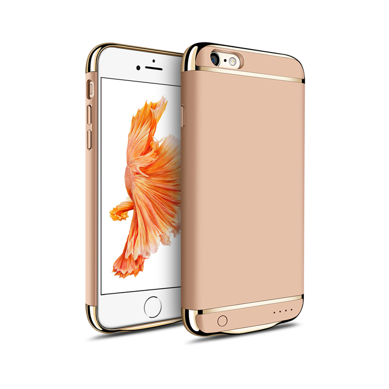 iphone6/6p背夹充电宝 三段式拼接设计 聚合物电芯持久耐用(4500毫安)4.7金色