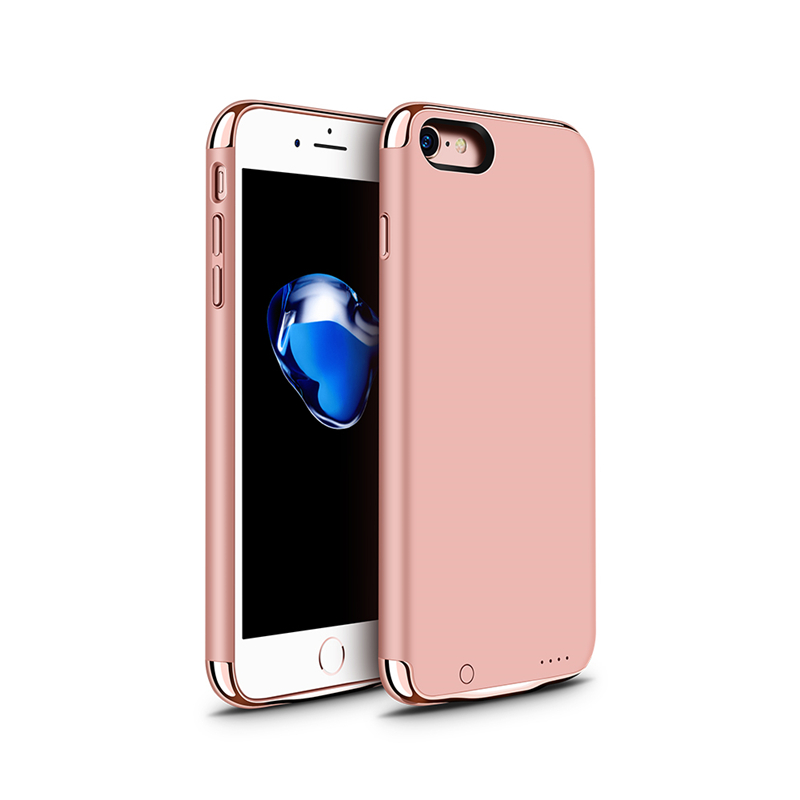iphone7/7p背夹充电宝 聚合物电芯持久耐用一键即充 苹果7(4500毫安)4.7寸玫瑰金