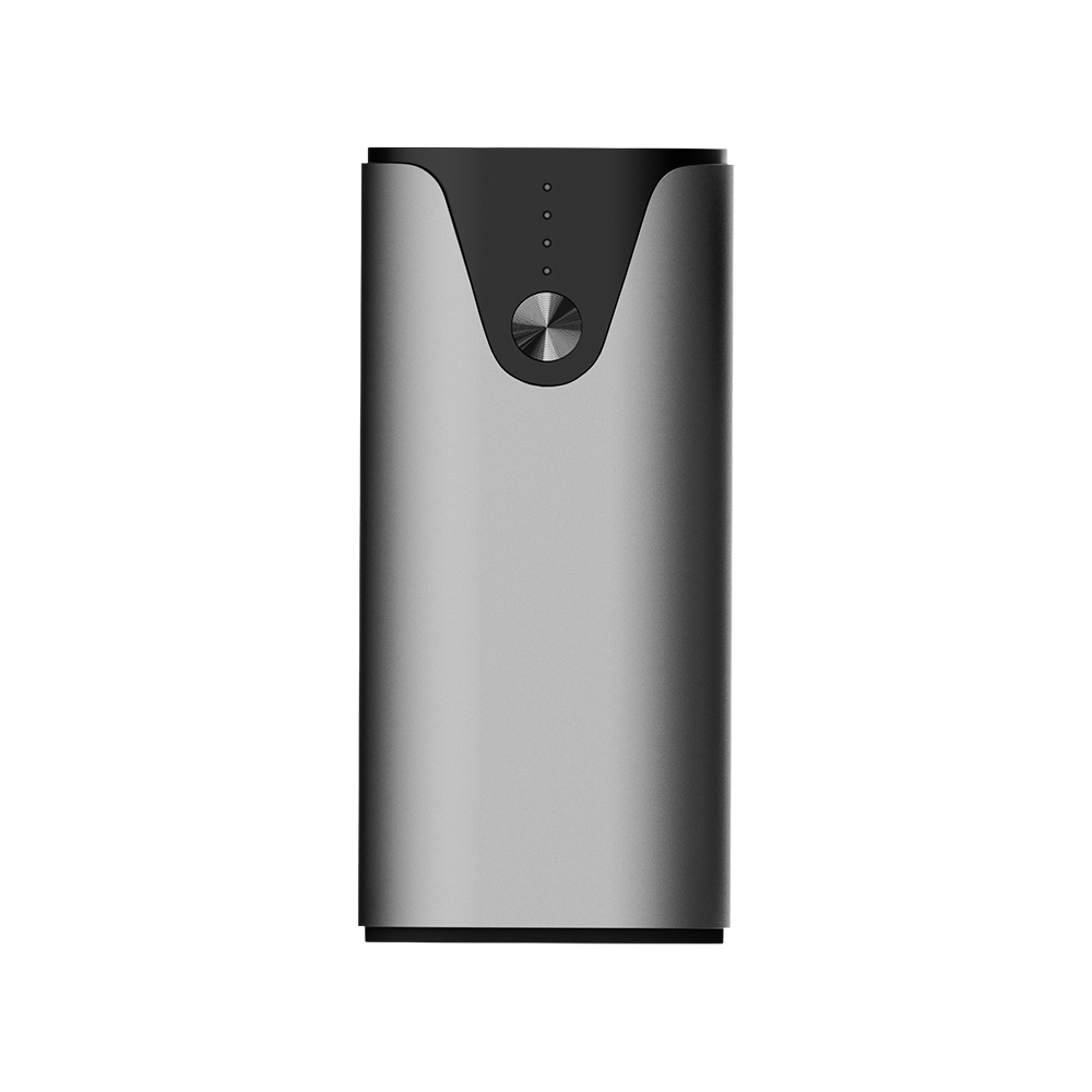 苹果安卓充电宝 D-M156 双USB智能输出口 LED照明灯（5000毫安）灰色