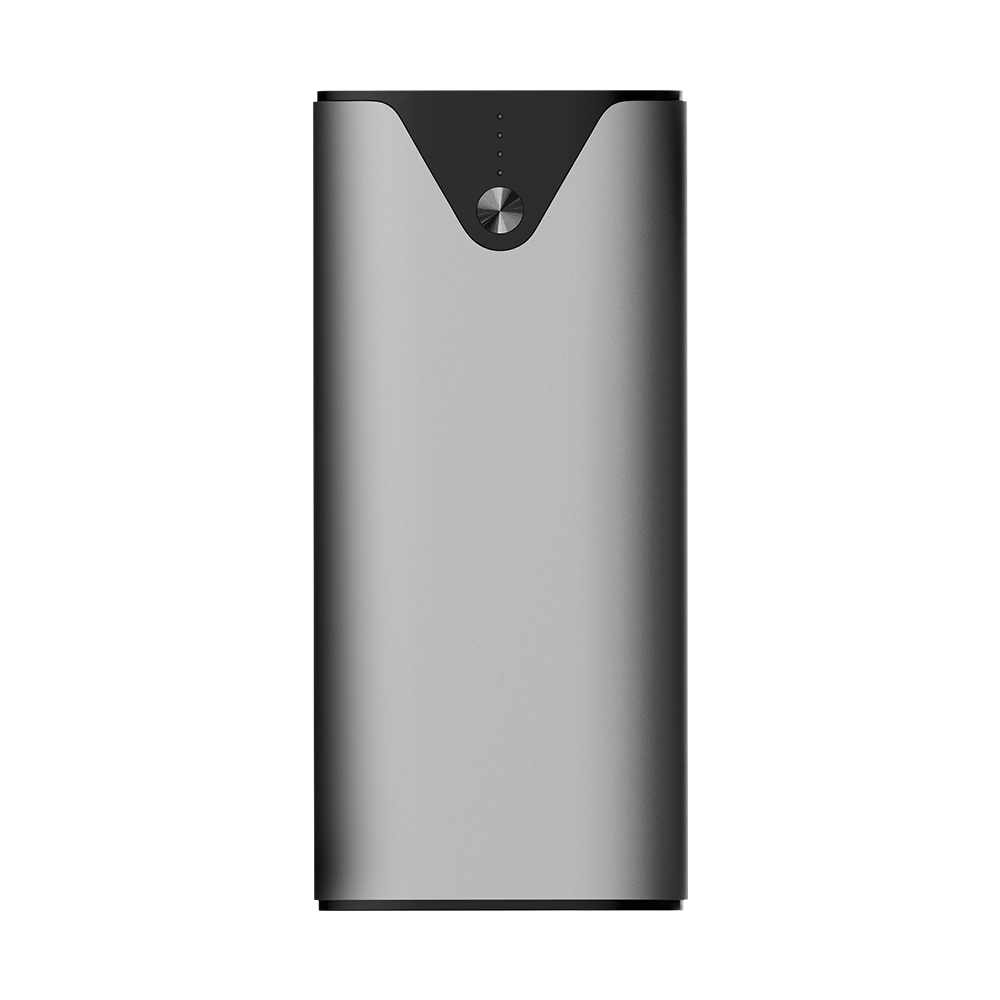 苹果安卓充电宝 D-M157 双USB智能输出口 LED照明灯(12500毫安)灰色