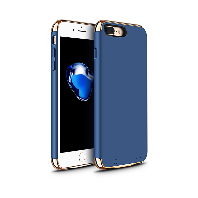 iphone7/7p背夹充电宝 聚合物电芯持久耐用一键即充 苹果7p(7000毫安)5.5寸宝蓝