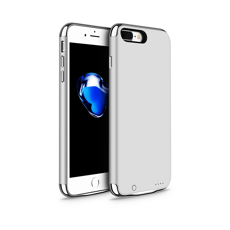 iphone7/7p背夹充电宝 聚合物电芯持久耐用一键即充 苹果7p(7000毫安)5.5寸银色