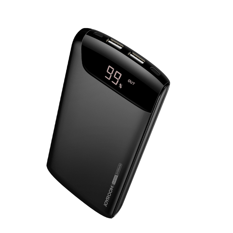 苹果安卓通用 D-M153 大容量双USB快充移动充电宝 进口大容量电芯移动电源(20000毫安)黑色