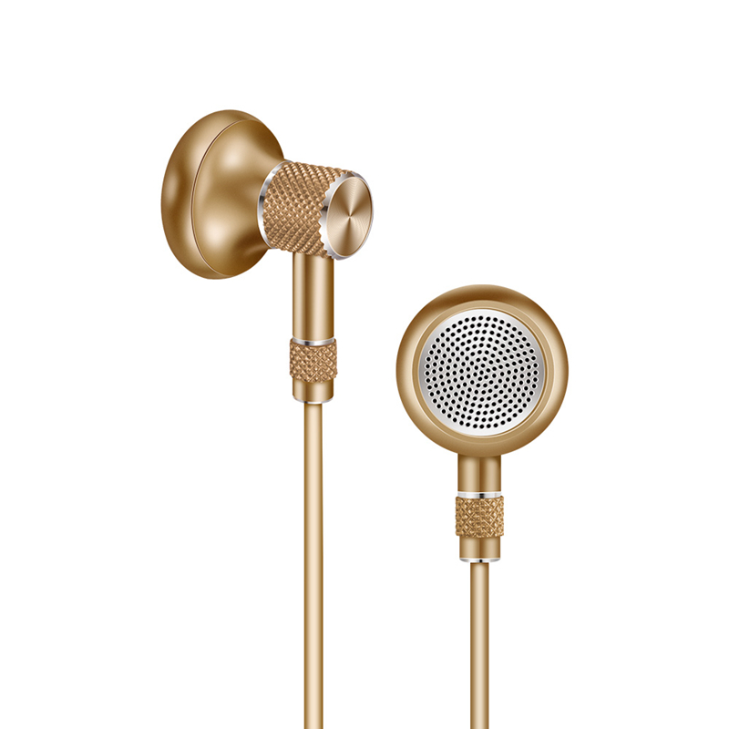 JR-E205重低音入耳式耳机 一键线控听歌+通话二合一 多功能耳机 3.5MM镀金接头 土豪金