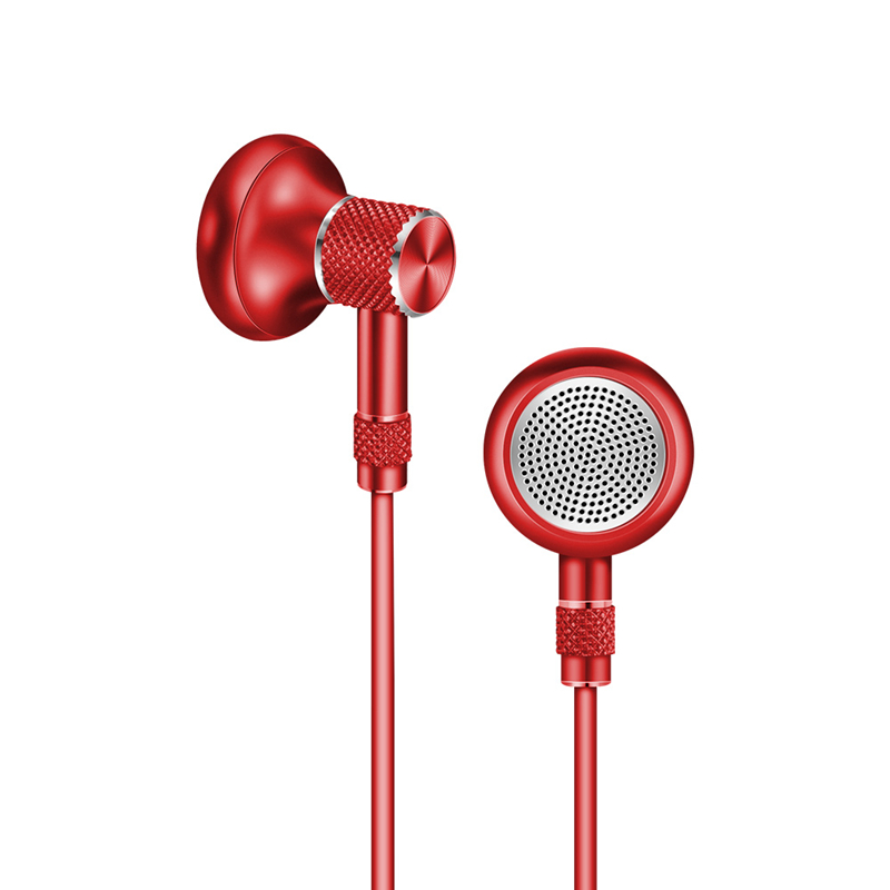 JR-E205重低音入耳式耳机 一键线控听歌+通话二合一 多功能耳机 3.5MM镀金接头 辛运红