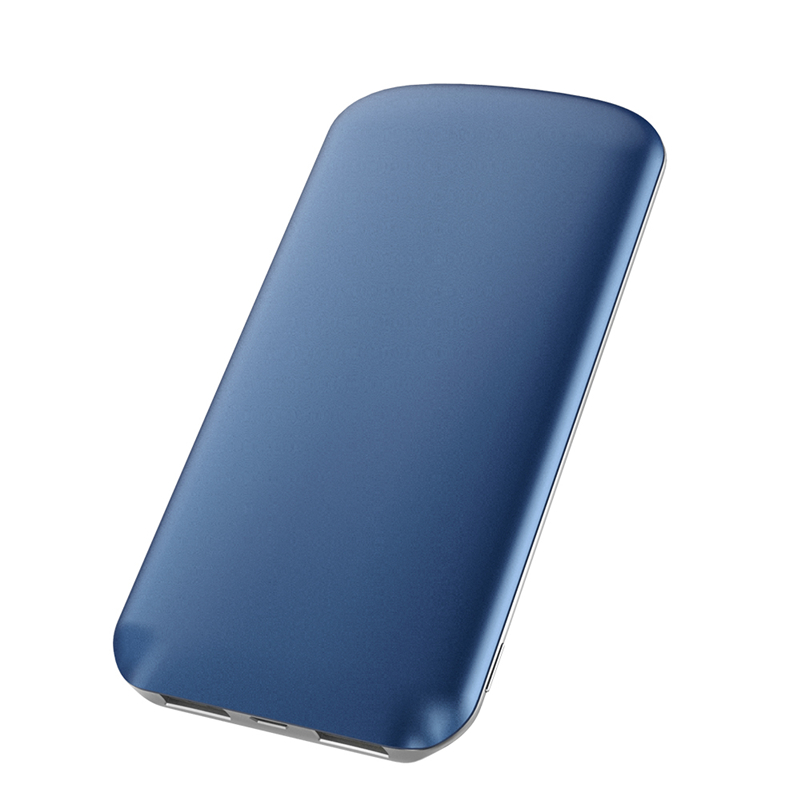 苹果华为安卓通用移动电源 喷漆+电镀工艺+聚合物电芯 高品质电路保护芯片(8000毫安)蓝色