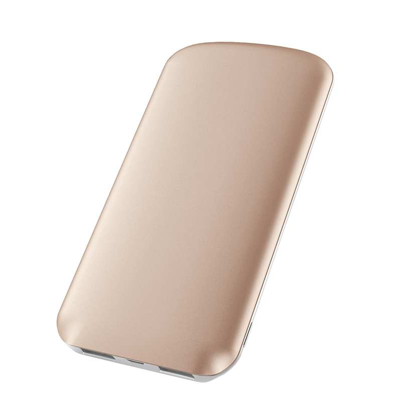 苹果华为安卓通用移动电源 喷漆+电镀工艺+聚合物电芯 高品质电路保护芯片(8000毫安)金色