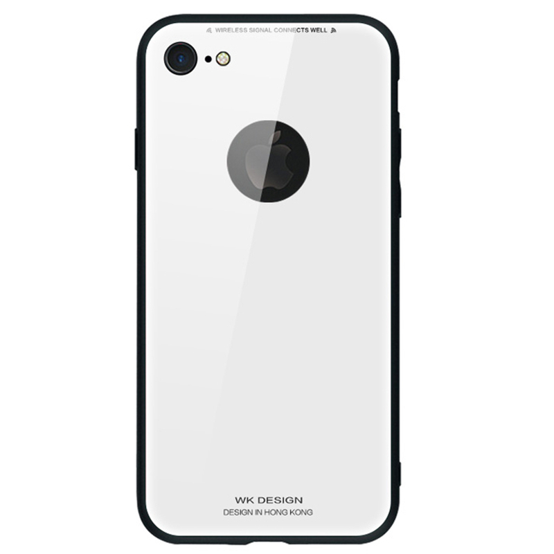 潮牌iPhone8plus手机壳镜面玻璃3D电镀苹果8保护壳网红防摔新款 iPhone8象牙白