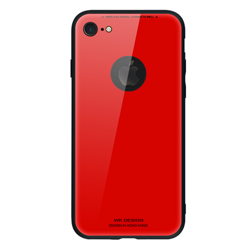 潮牌iPhone6/6splus手机壳镜面玻璃3D电镀iPhone78苹果x保护 iPhone6/6splus中国红