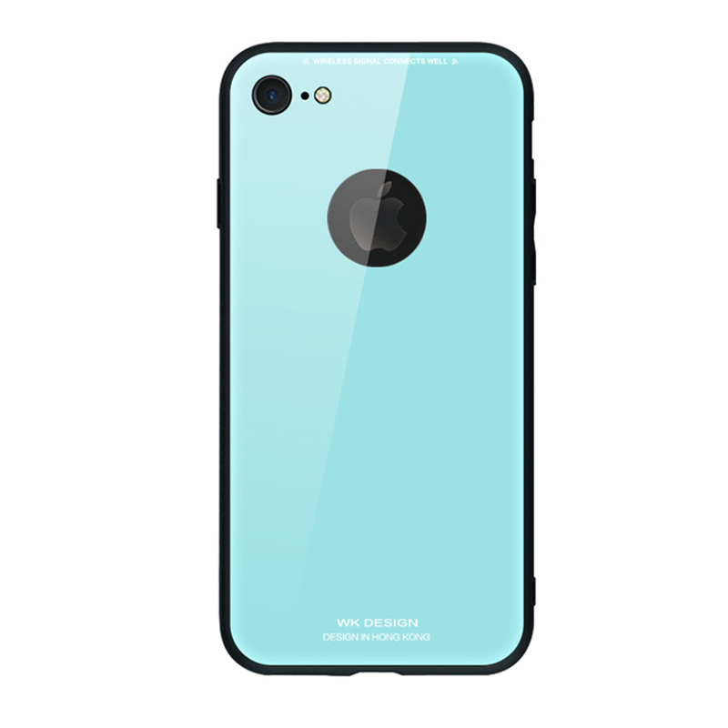 潮牌iPhone6/6splus手机壳镜面玻璃3D电镀iPhone78苹果x保护 iPhone6/6splus冰湖蓝