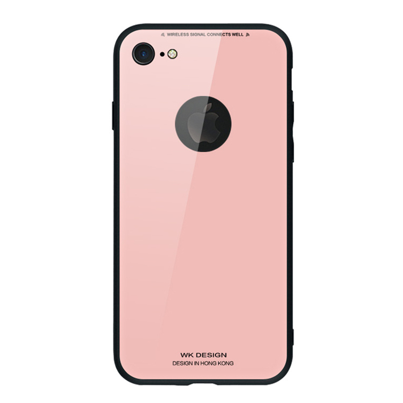 潮牌iPhone6/6splus手机壳镜面玻璃3D电镀iPhone78苹果x保护 iPhone6/6splus樱花粉