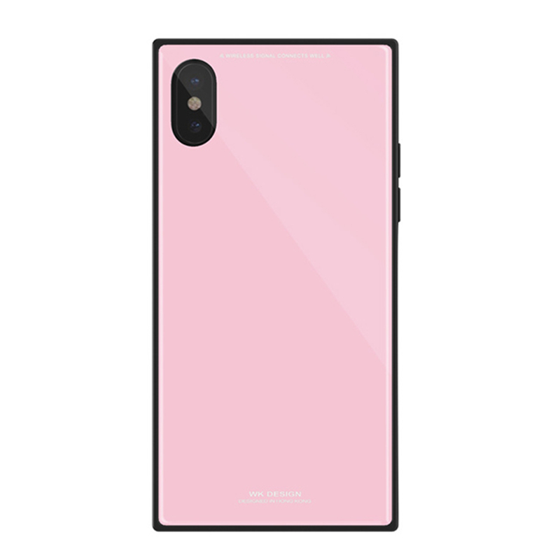 潮牌iPhoneX手机壳镜面玻璃iPhone7/8plus新品苹果X78网红 iPhoneX粉色