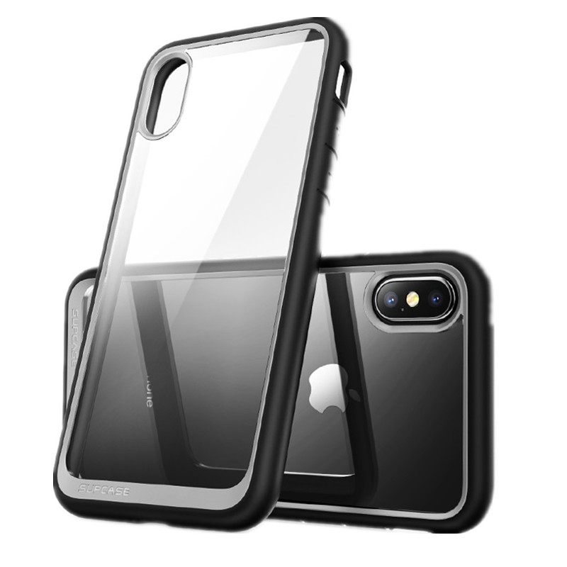 美国品牌iphonex手机壳 苹果x&10手机套 全包防摔软硬壳简约商务 IphoneX 黑色+透明