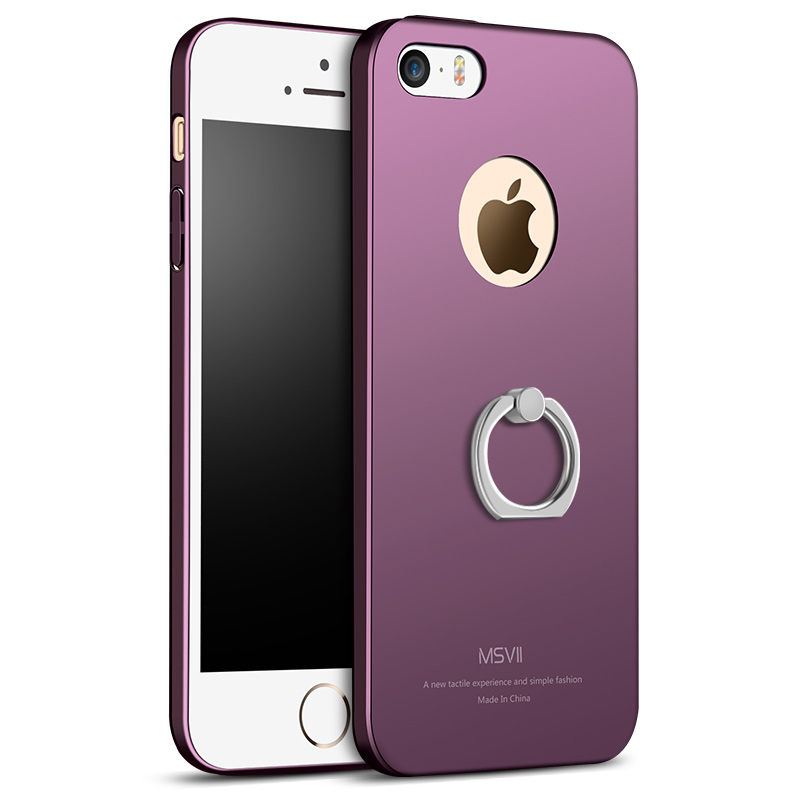 苹果5s手机壳保护套防摔全包磨砂硬壳男女款 iPhone5s/5/SE 酒红色