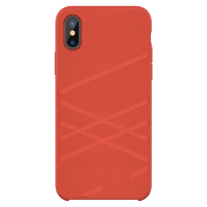 HIGE/苹果 X柔韧系列防摔防撞手机壳 适用于iPhone X保护套 红色