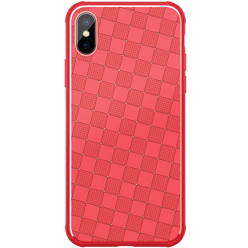 苹果iPhone X 星奇系列防摔防撞防滑手机保护壳 适用于iPhone x保护套 红色