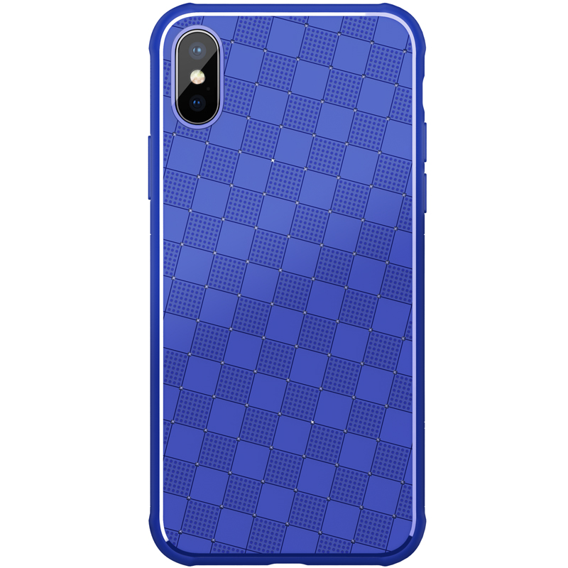 苹果iPhone X 星奇系列防摔防撞防滑手机保护壳 适用于iPhone x保护套 蓝色
